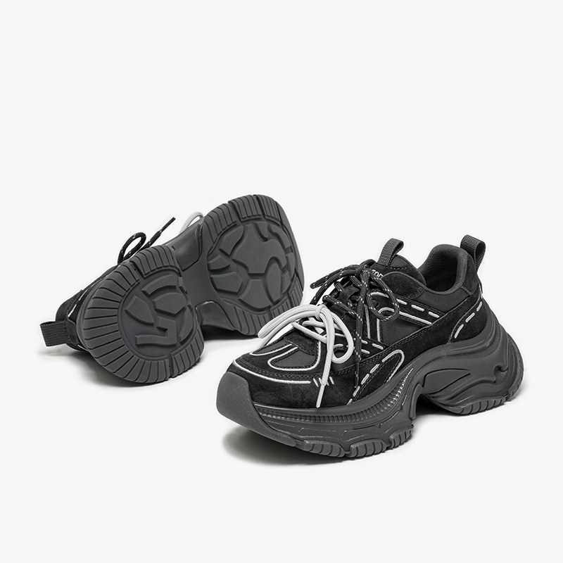 BBEAUTODAY Chunky Sneakers Wom - Guipure Lace Panel avaliação e preço