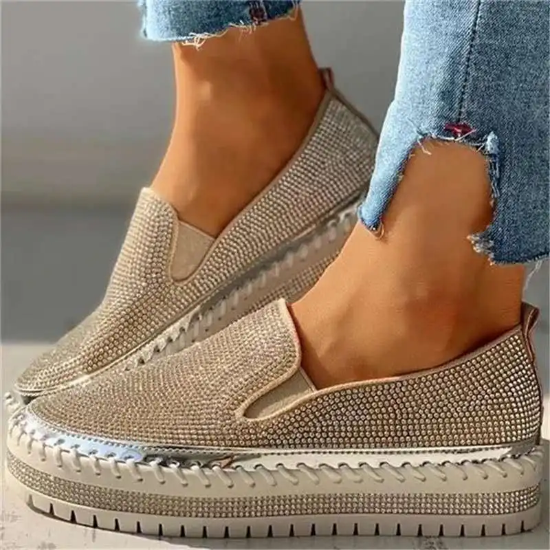 Women Flats Rhinestone Bling S - Sew On Rhinestone avaliação e preço