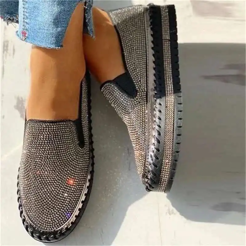 Women Flats Rhinestone Bling S - Sew On Rhinestone avaliação e preço