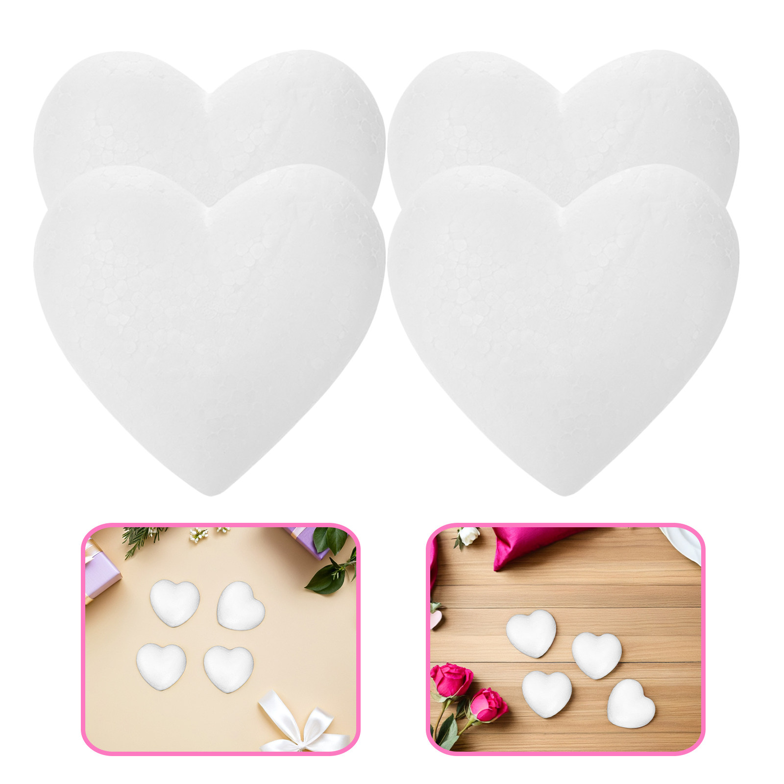 20Pcs Blank Heart Foam Balls L - Craft Embellishments avaliação e preço