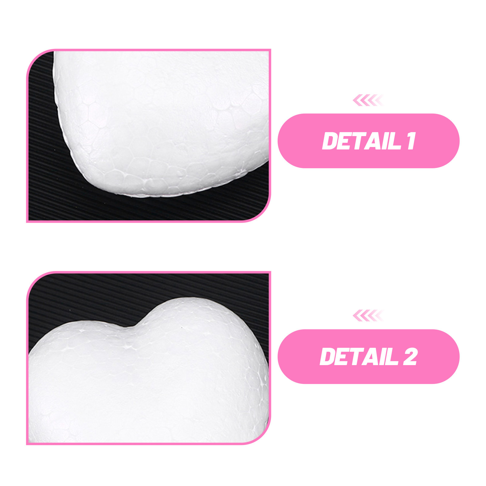 20Pcs Blank Heart Foam Balls L - Craft Embellishments avaliação e preço