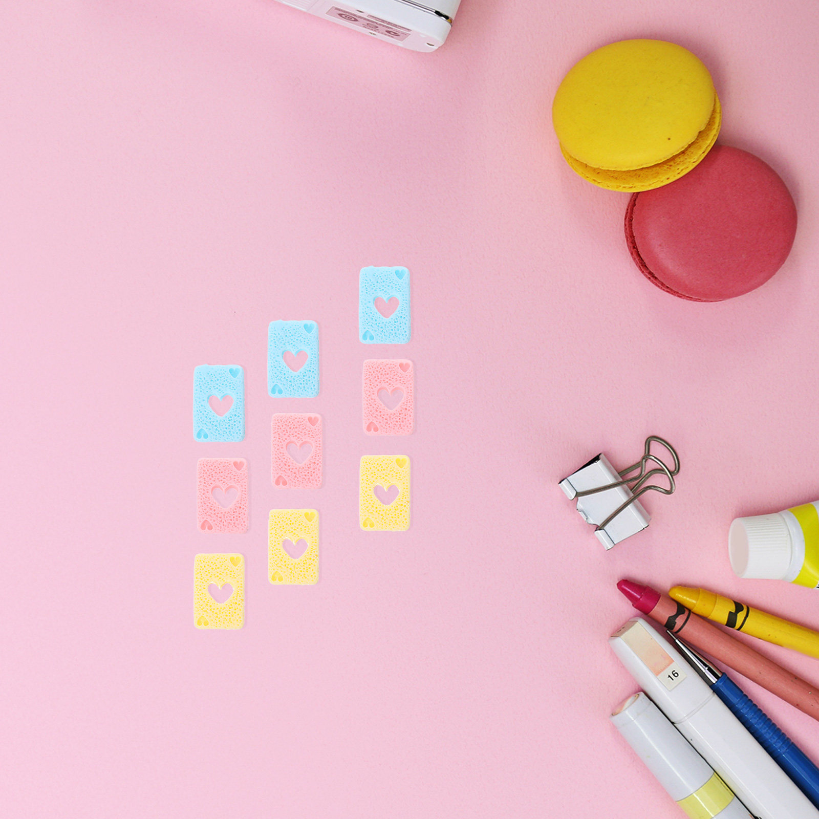 30Pcs Resin Playing Card Charm - Craft Embellishments avaliação e preço