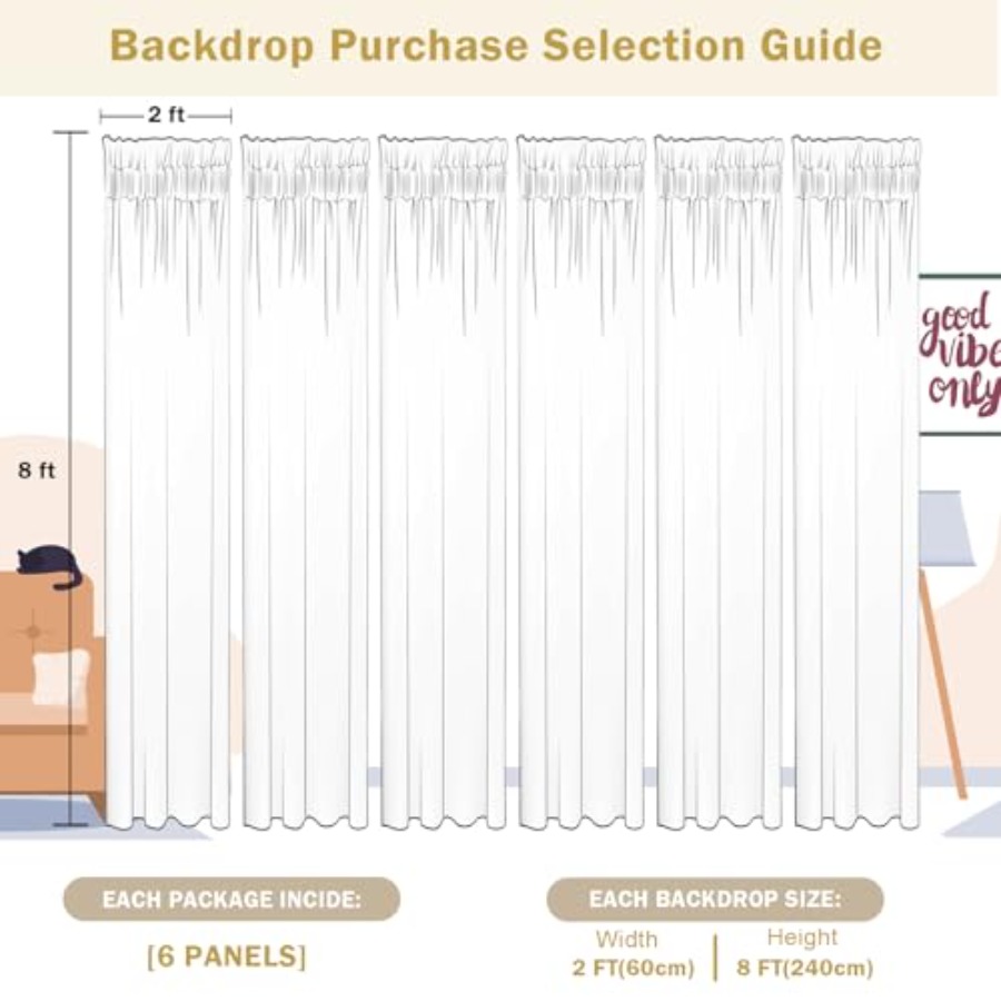Photography backdrop curtains  - Sequin Fabric Panel avaliação e preço