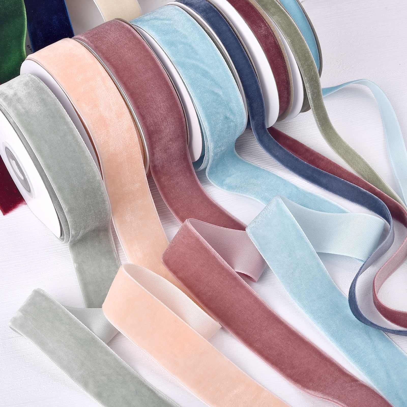 10/25mm 5Yards Roll Single Fac - Velvet Ribbon Roll avaliação e preço