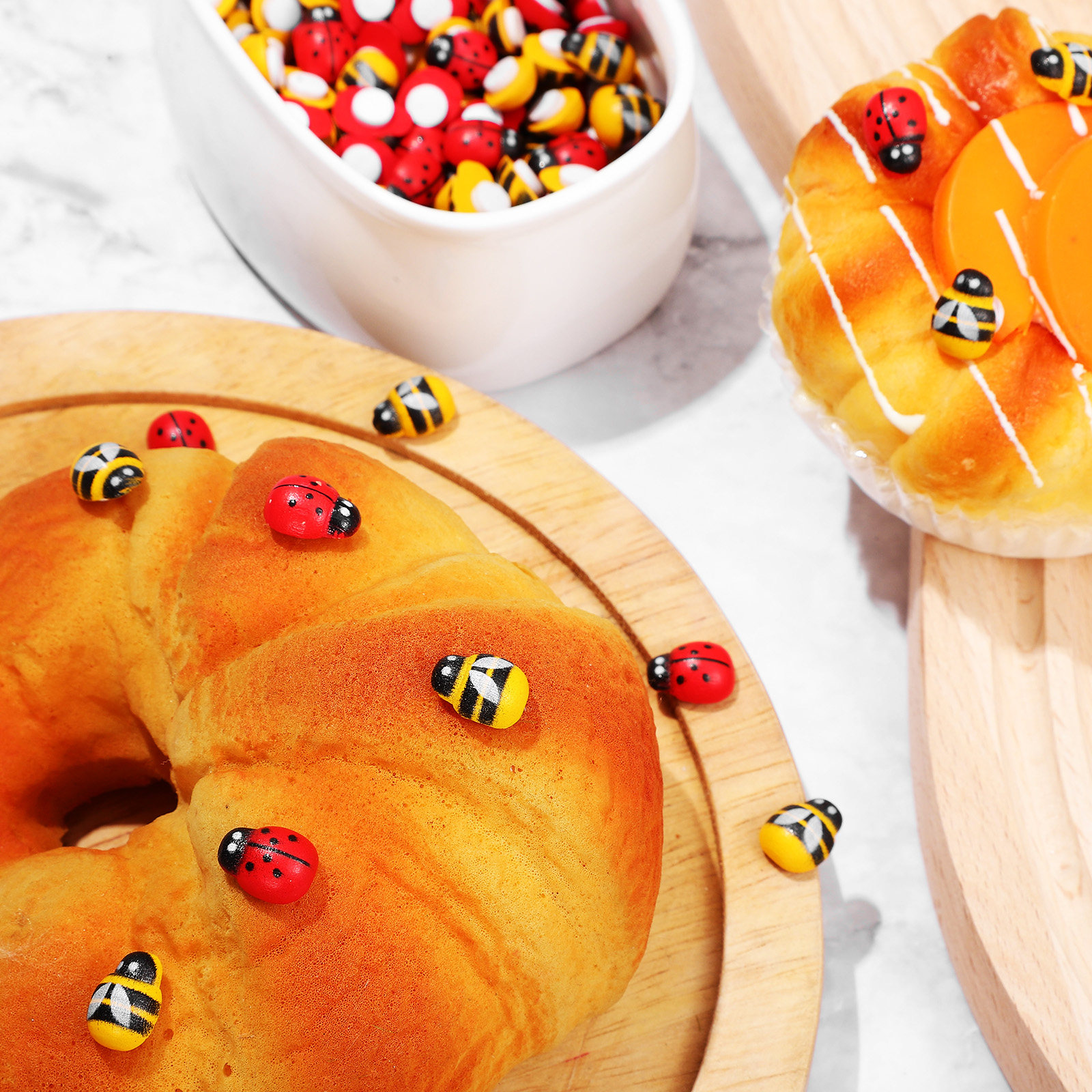 400Pcs Wooden Bee Ladybug Stic - Craft Embellishments avaliação e preço