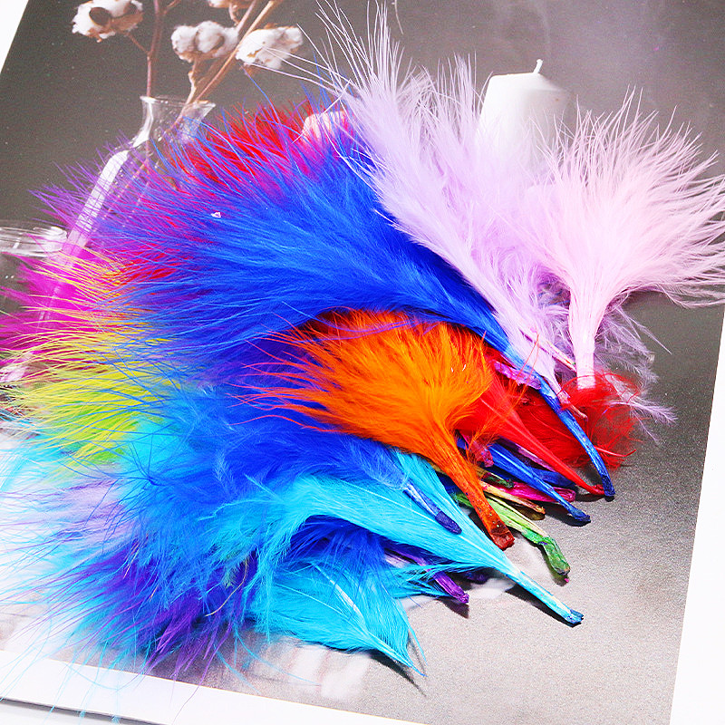 8-12cm Colored Plumas Natural  - Feather Trim Marabou avaliação e preço