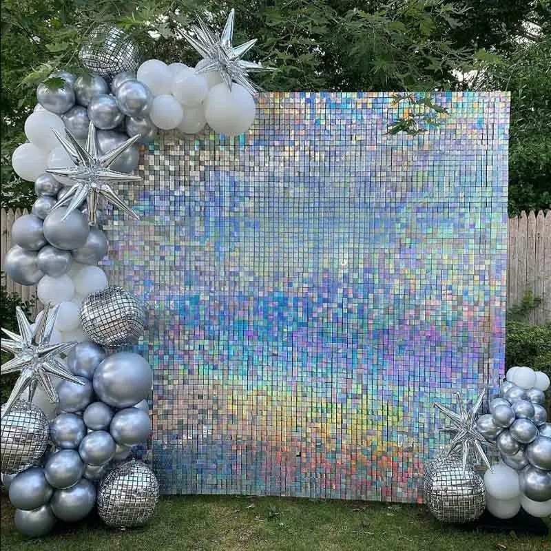 90x180cm Shimmer Wall Backdrop - Sequin Fabric Panel avaliação e preço