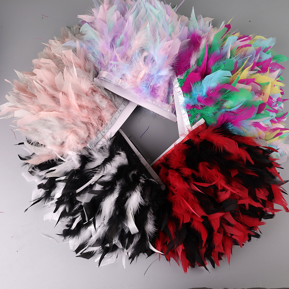 10-15cm Marabou Feathers Trim  - Feather Trim Marabou avaliação e preço