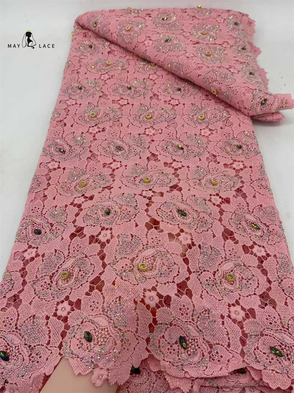 Latest Cord Guipure Lace Fabri - Crystal Mesh Fabric avaliação e preço