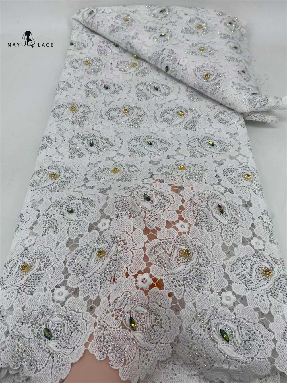 Latest Cord Guipure Lace Fabri - Crystal Mesh Fabric avaliação e preço